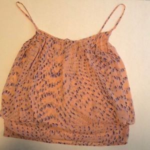 Layered Tie-back Babydoll Blouse Size M
